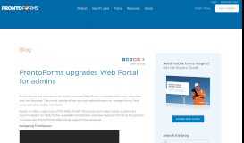 
							         ProntoForms upgrades Web Portal for admins - Mobile Forms News ...								  
							    