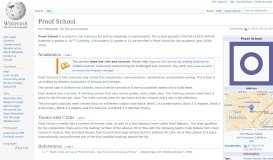
							         Proof School - Wikipedia								  
							    
