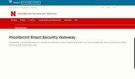 
							         Proofpoint Email Security Gateway | Information Technology Services ...								  
							    