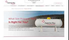 
							         Propane Tank Sizes from Superior Plus Energy Services								  
							    