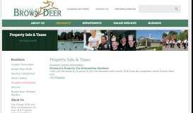 
							         Property Info & Taxes - Village of Brown Deer								  
							    
