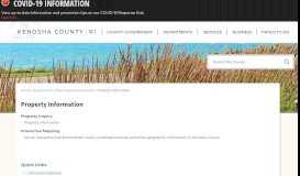 
							         Property Information | Kenosha County, WI - Official Website								  
							    