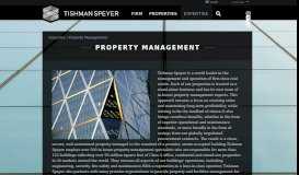 
							         Property Management | Expertise | Tishman Speyer								  
							    
