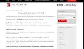 
							         Property Management FAQ - LonnieBush.com								  
							    