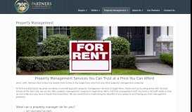 
							         Property Management - Partners Real Estate								  
							    