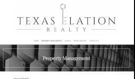 
							         Property Management – Texas Elation Realty								  
							    