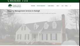 
							         Property Mgmt Directory | Oak City Properties - Raleigh, NC								  
							    