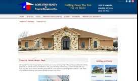 
							         Property Owners Login Page - Lone Star Realty								  
							    