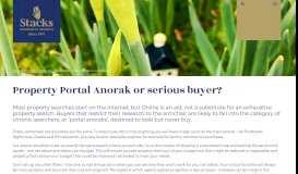 
							         Property Portal Anorak or serious buyer? | Stacks Property Search and ...								  
							    