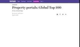 
							         Property portals: Global Top 100 - Inman								  
							    