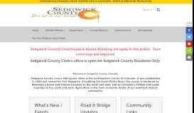
							         Property Record Search | Sedgwick County - Colorado.gov								  
							    