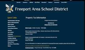 
							         Property Tax Information - Freeport Area School District								  
							    