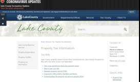 
							         Property Tax Information | Lake County, IL								  
							    