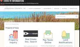 
							         Property & Taxes | Kenosha County, WI - Official Website								  
							    