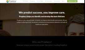
							         Prophecy | Online Healthcare Assessment Tools								  
							    