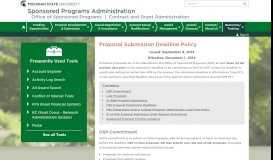 
							         Proposal Submission Deadline Policy - MSU Office of Sponsored ...								  
							    