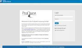 
							         ProQuest Invoicing Portal								  
							    