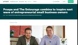 
							         Prospa and The Entourage combine to inspire next wave of ...								  
							    