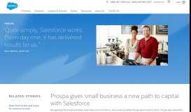 
							         Prospa gives small business a new path to capital with Salesforce ...								  
							    