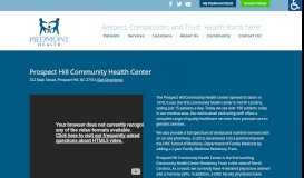 
							         Prospect Hill Community Health Center | Piedmont Health								  
							    