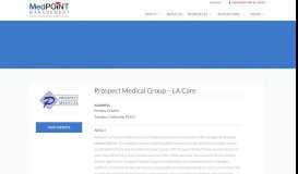 
							         Prospect Medical Group – LA Care - MedPOINT Management								  
							    