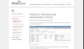 
							         Prospect Tracking and Management System - ManageAmerica								  
							    