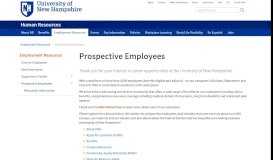 
							         Prospective Employees | UNH Human Resources								  
							    