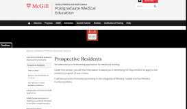 
							         Prospective Residents | Postgraduate Medical Education - McGill ...								  
							    