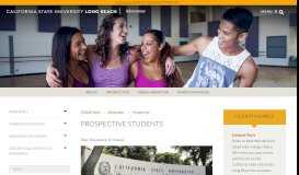 
							         Prospective Students - Admissions | California State University, Long ...								  
							    