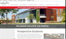 
							         Prospective Students – Palomar College GIS Portal								  
							    