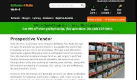
							         Prospective Vendor - Batteries Plus Bulbs								  
							    