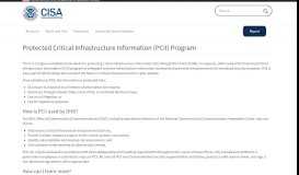 
							         Protected Critical Infrastructure Information (PCII) Program ...								  
							    