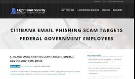 
							         Protection from Phishing Attacks : Citibank Email ... - Light Point Security								  
							    