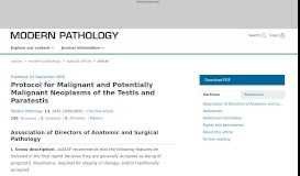 
							         Protocol for Malignant and Potentially Malignant Neoplasms of the ...								  
							    