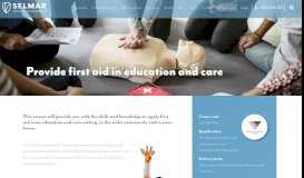 
							         Provide first aid in education and care · Selmar Institute of Education								  
							    