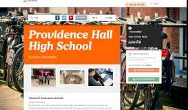 
							         Providence Hall High School | Smore Newsletters for Education								  
							    