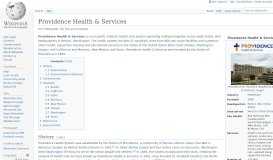 
							         Providence Health & Services - Wikipedia								  
							    