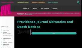 
							         Providence Journal Obituaries and Death Notices | Providence Public ...								  
							    