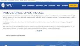 
							         Providence Open House - Johnson & Wales University								  
							    