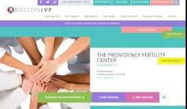 
							         Providence RI Fertility Clinic | In Vitro Specialists - Boston IVF								  
							    