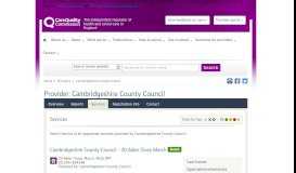 
							         Provider: Cambridgeshire County Council - CQC								  
							    