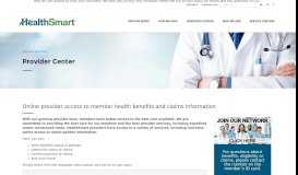 
							         Provider Center | HealthSmart								  
							    