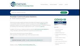 
							         Provider Communication Bulletin - Partners Behavorial Health ...								  
							    