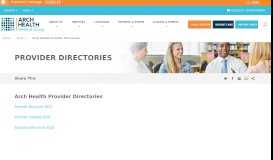 
							         Provider Directories | Arch Health								  
							    