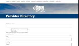 
							         Provider directory | CGH Medical Center								  
							    