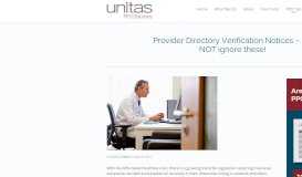 
							         Provider Directory Verification Notices - Do NOT ignore these! - Unitas ...								  
							    