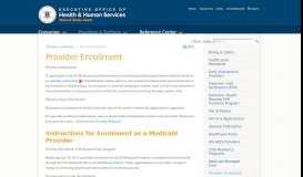 
							         Provider Enrollment - Providers & Partners - Executive ... - eohhs - RI.gov								  
							    