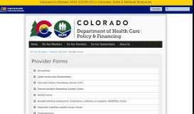 
							         Provider Forms | Colorado Department of Health Care Policy and ...								  
							    