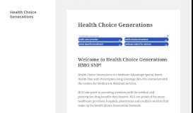 
							         Provider Information | Health Choice Generations								  
							    