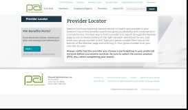 
							         Provider Locator | Planned Administrators, Inc. (PAI)								  
							    